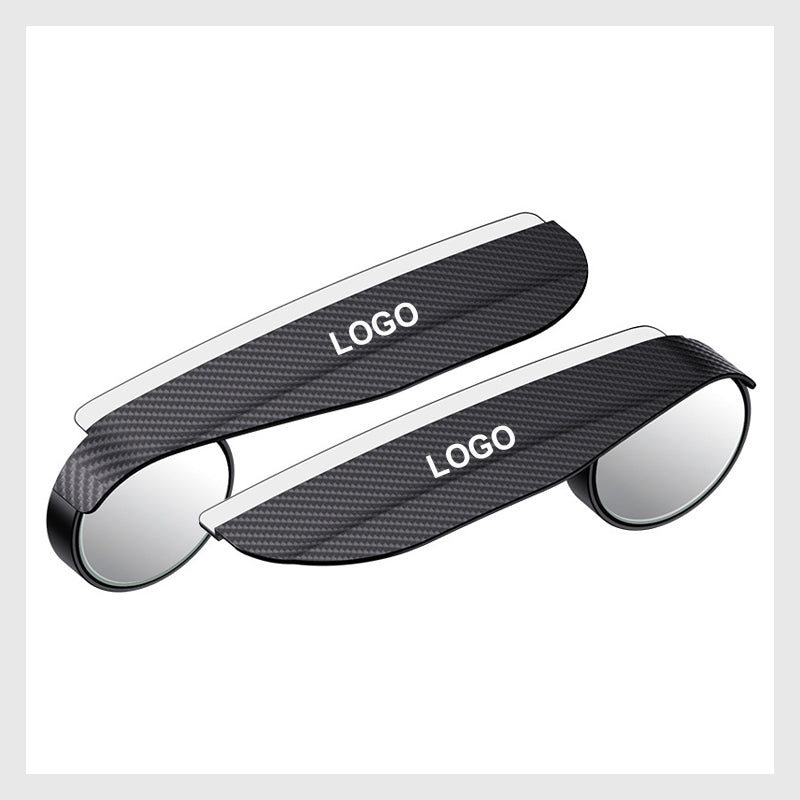 Kleiner runder Rückspiegel mit regenabweisenden Augenbrauen (1 Paar)