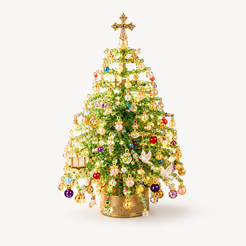 DIY-Bastelset für einen Weihnachtsbaum mit Perlen