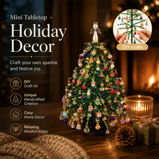 DIY-Bastelset für einen Weihnachtsbaum mit Perlen