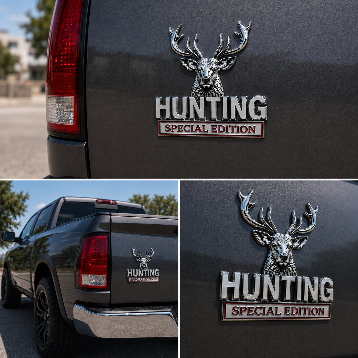 🦌 HUNTING Special Edition Emblem – Hochwertiges 3D-Metall-Autoemblem für Jagdbegeisterte