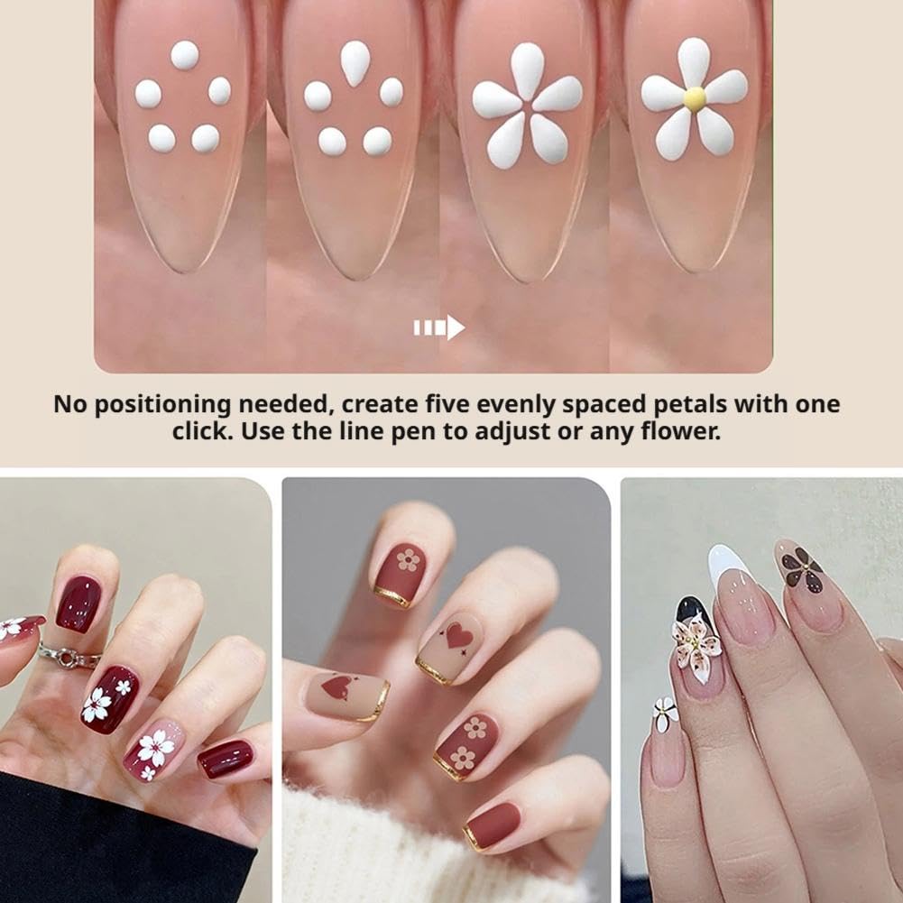 Nagel-Dotting-Stift mit 5-blättriger Blume