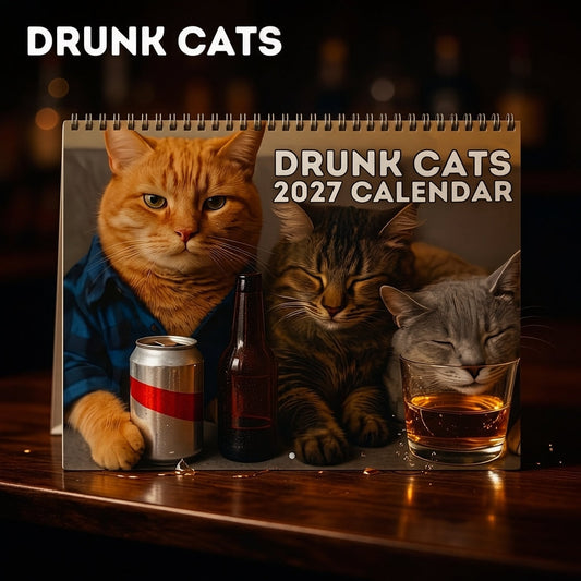 Kalender „Betrunkene Katzen 2027“
