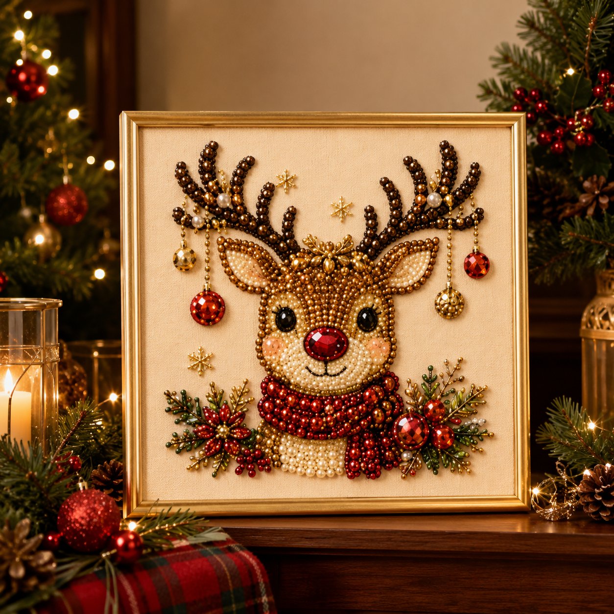 🧘Entspannend & für Anfänger geeignet – 🎨💎DIY-Weihnachts-Perlen-Diamantmalerei-Set