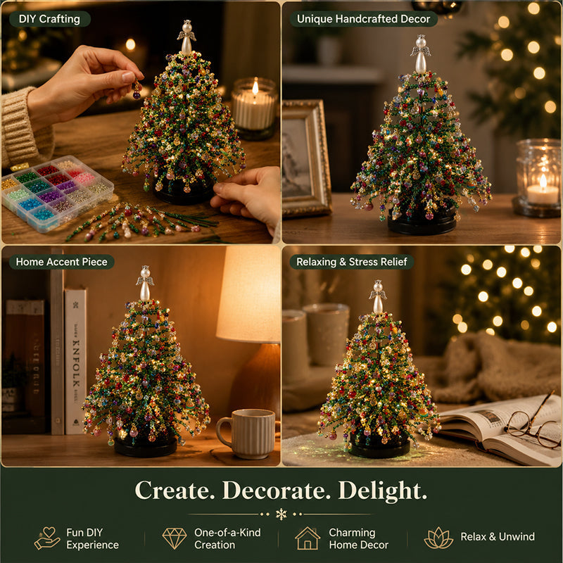DIY-Bastelset für einen Weihnachtsbaum mit Perlen