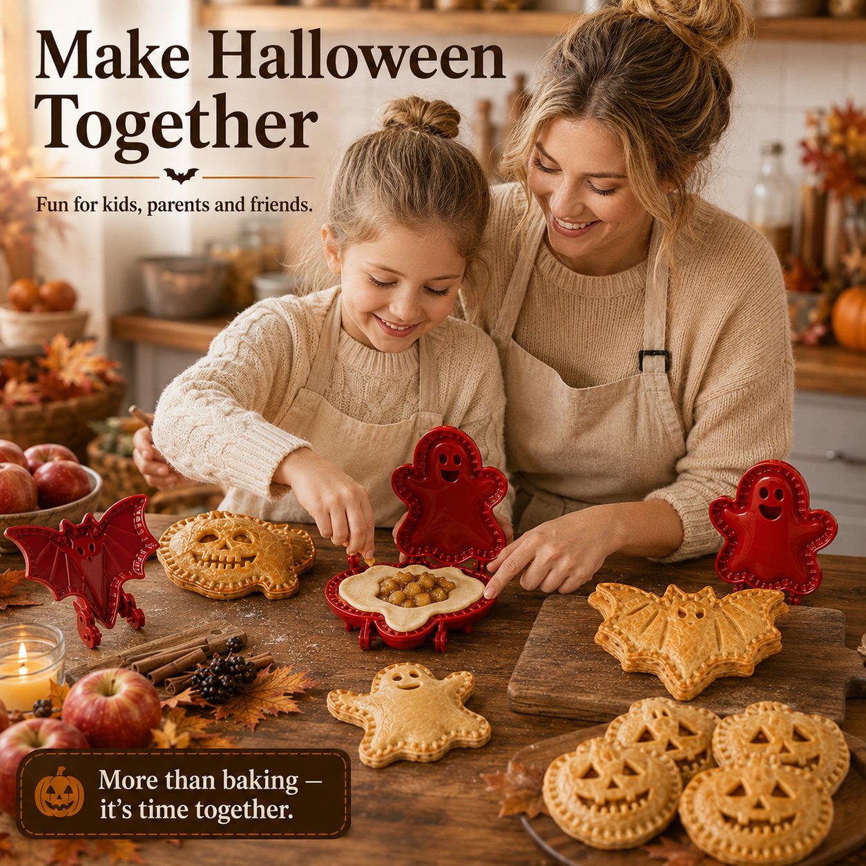 🎃 8-teiliges Halloween-Set mit Mini-Hand-Pie-Formen