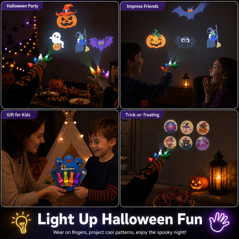 🎃 Halloween Projektions‑Fingerlicht