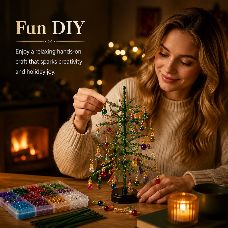 DIY-Bastelset für einen Weihnachtsbaum mit Perlen