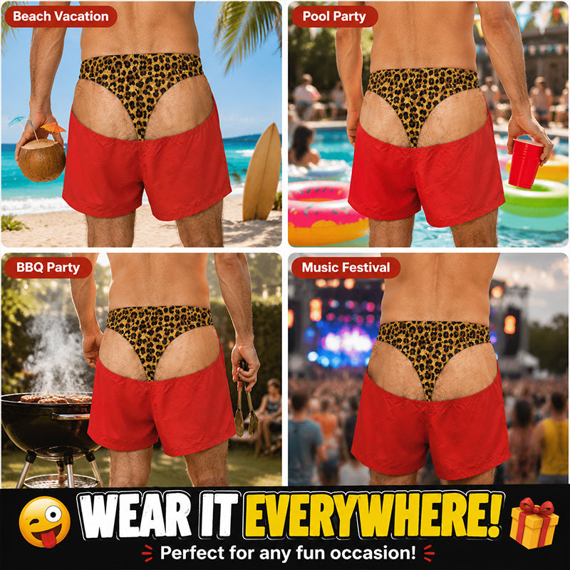 🩳 Strandshorts für Herren mit Leopardenmuster