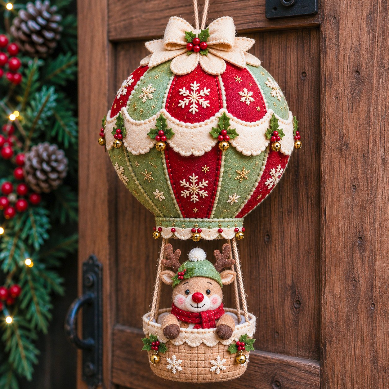 🎈 DIY-Bastelset für eine weihnachtliche Heißluftballon-Dekoration zum Aufhängen