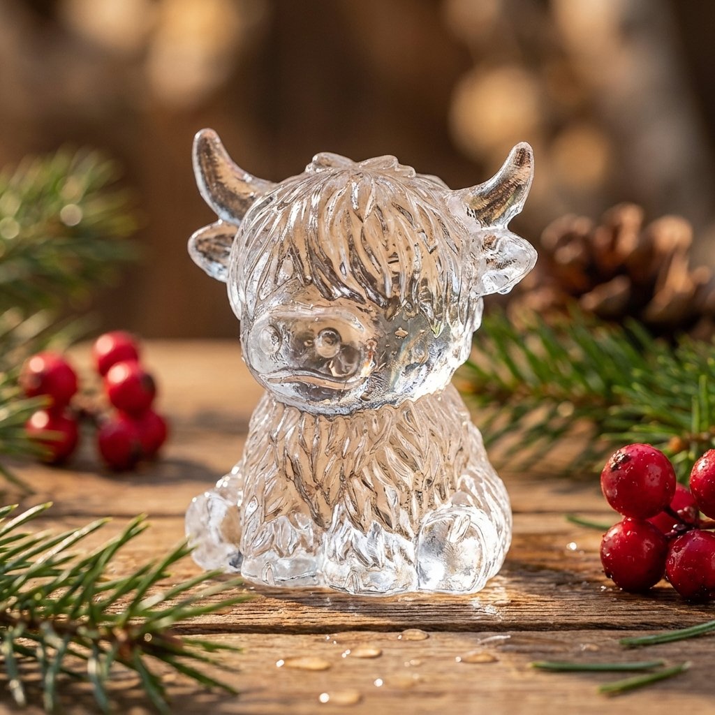 🐮 Mini-Eiswürfelform „Highland Cow“ – Niedliche 3D-Eiswürfel für Getränke, Partys und Geschenke