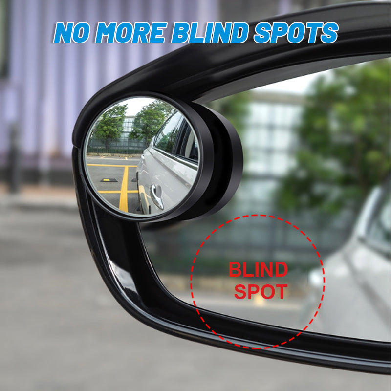 Kleiner runder Rückspiegel mit regenabweisenden Augenbrauen (1 Paar)