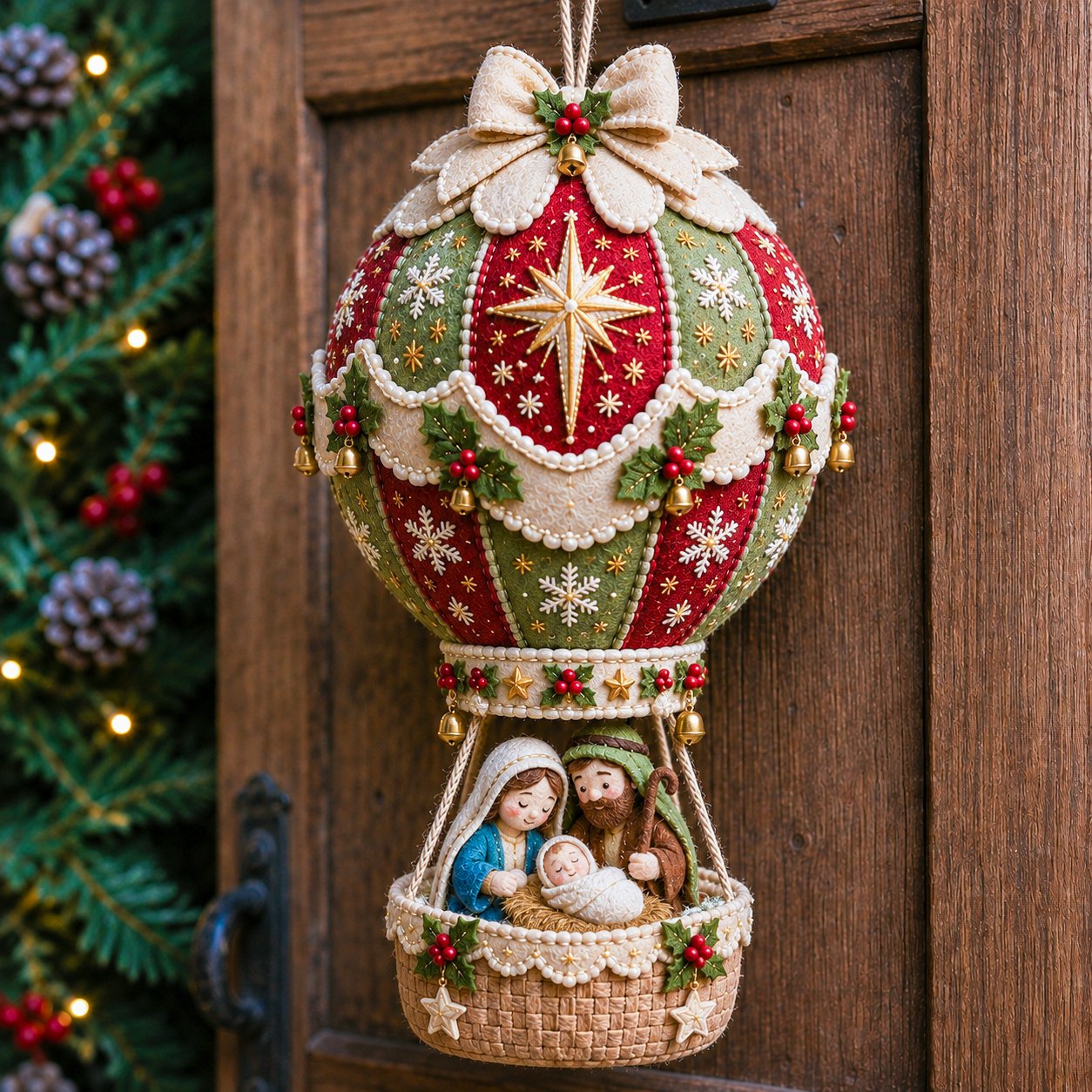 🎈 DIY-Bastelset für eine weihnachtliche Heißluftballon-Dekoration zum Aufhängen