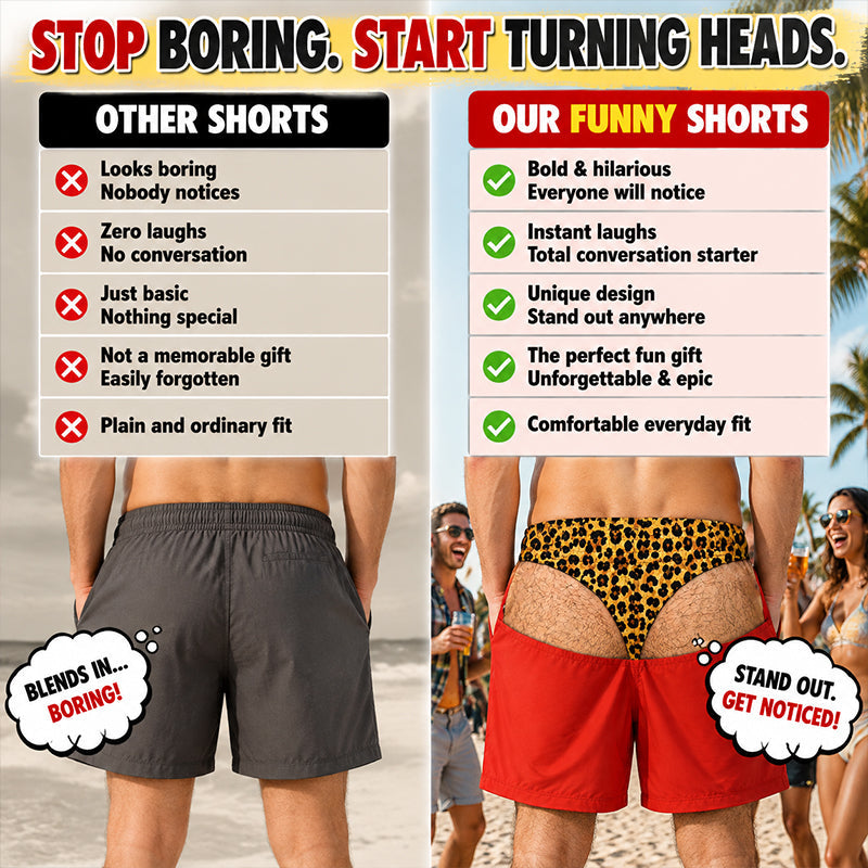 🩳 Strandshorts für Herren mit Leopardenmuster