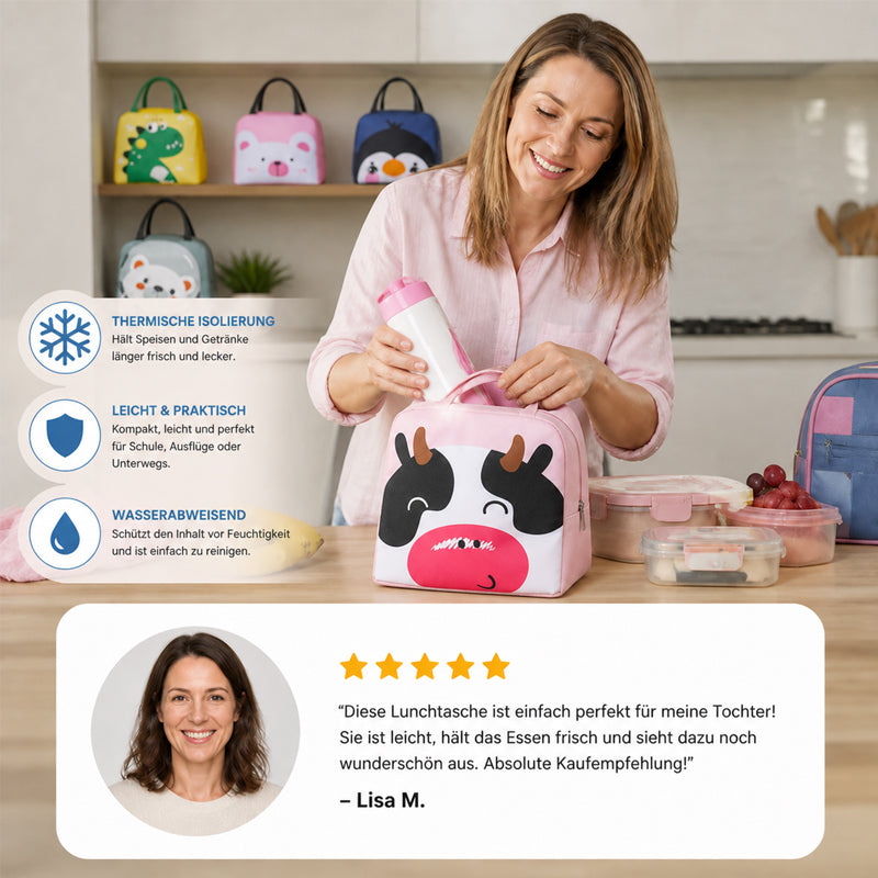 Isolierte Lunch Bag mit großem Fassungsvermögen für unterwegs 👜