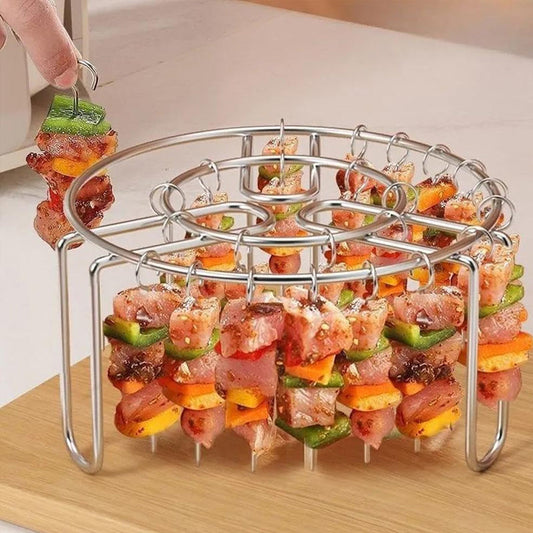 🔥 Spießhalter für die Heißluftfritteuse | 360° gleichmäßiges Garen, knusprig und saftig! 🍢