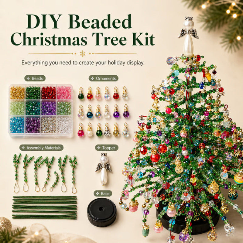 DIY-Bastelset für einen Weihnachtsbaum mit Perlen