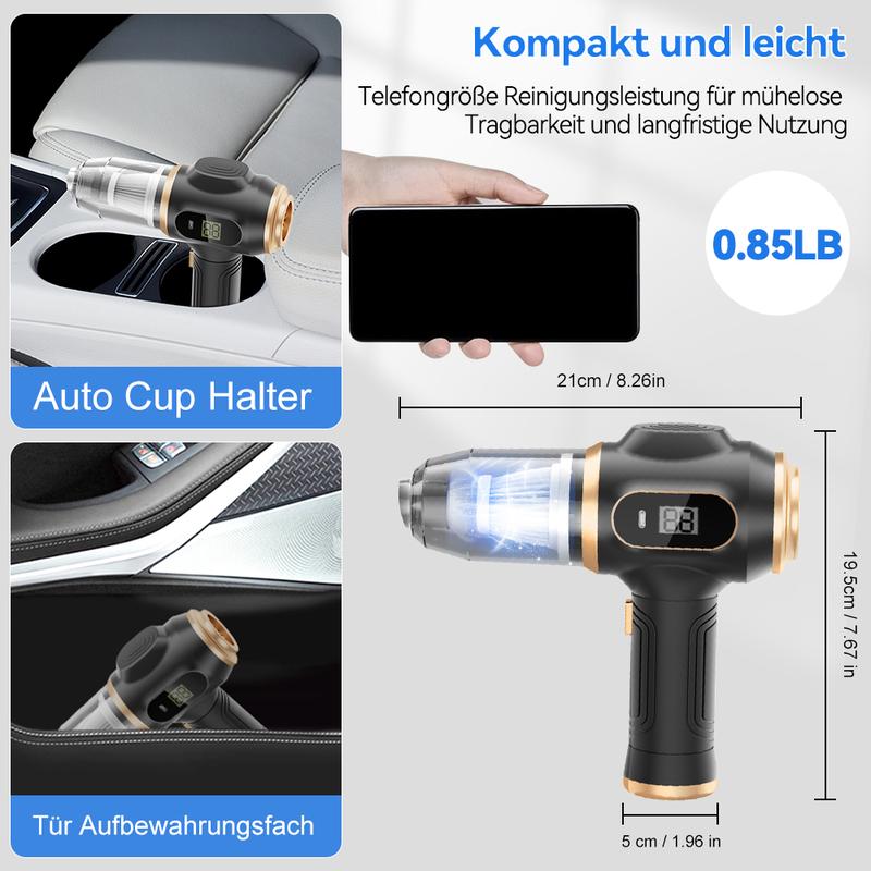 Akku-4-in-1-Handstaubsauger und Luftgebläse – tragbares, wiederaufladbares Reinigungsgerät