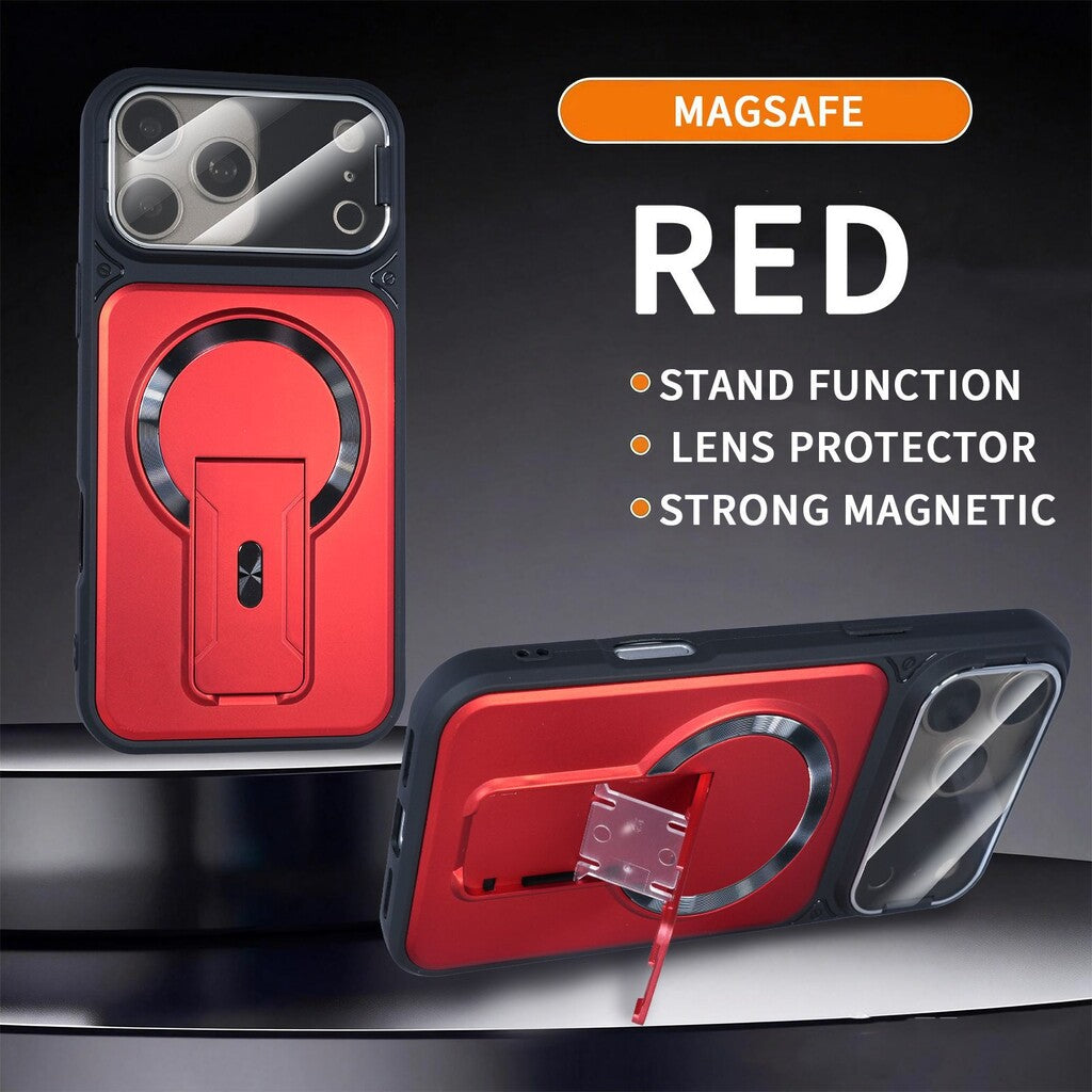 MagSafe-Magnethülle mit Kameraobjektivabdeckung und unsichtbarem Ständer