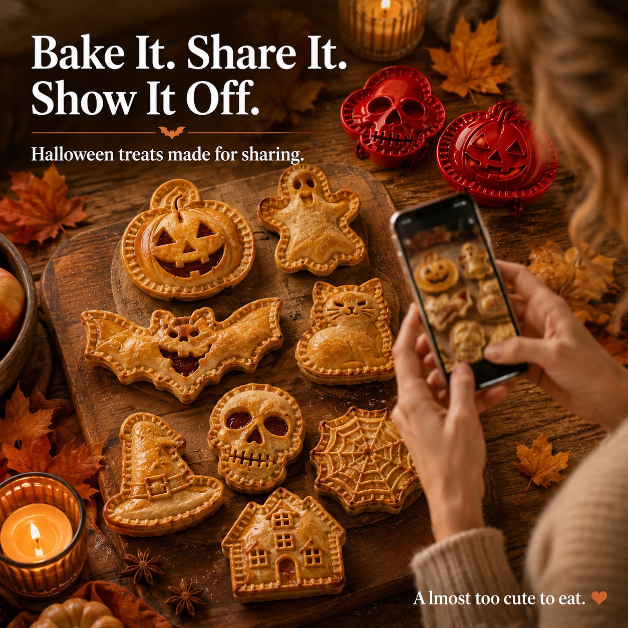 🎃 8-teiliges Halloween-Set mit Mini-Hand-Pie-Formen