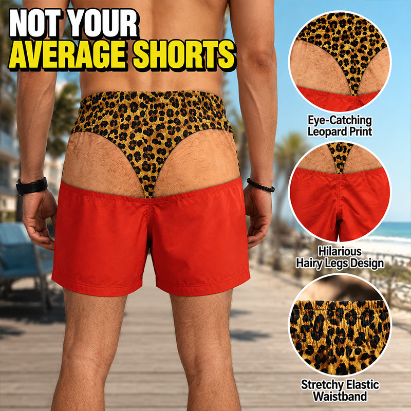 🩳 Strandshorts für Herren mit Leopardenmuster