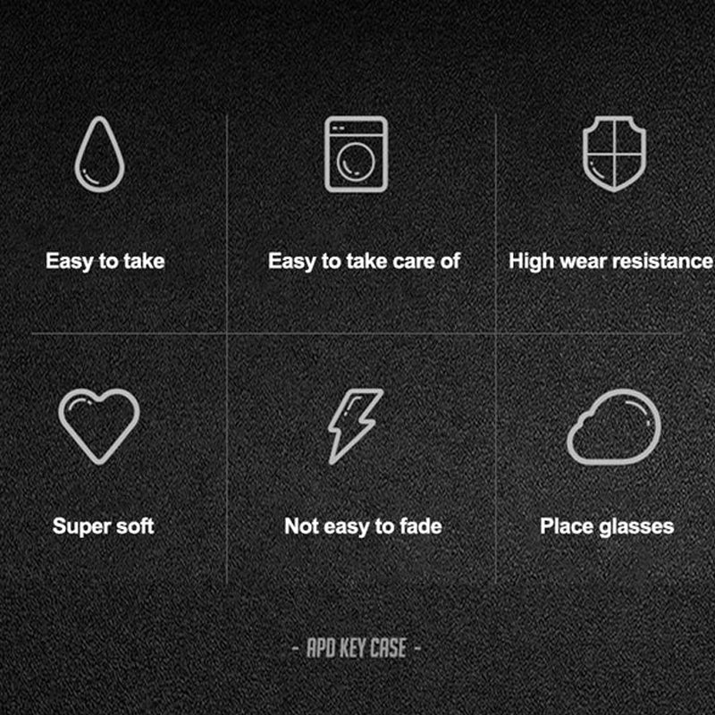 Maßgefertigter multifunktionaler Brillenclip aus Wildleder