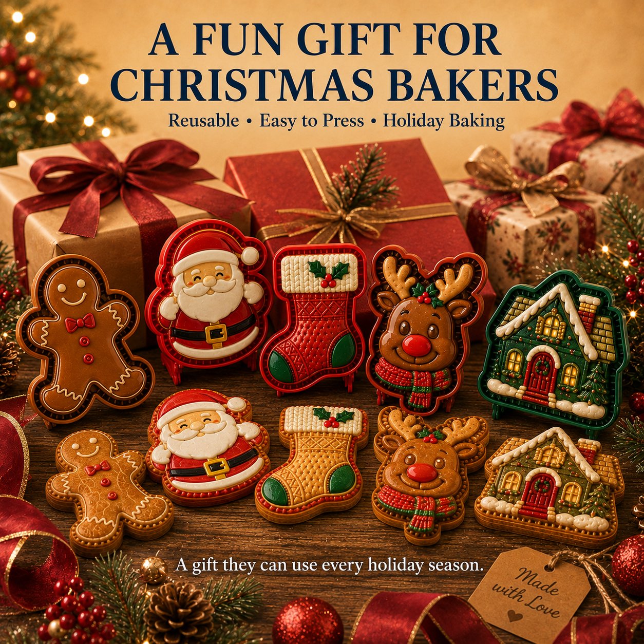 🎄 8-teilige Weihnachts-Mini-Törtchenform-Kollektion