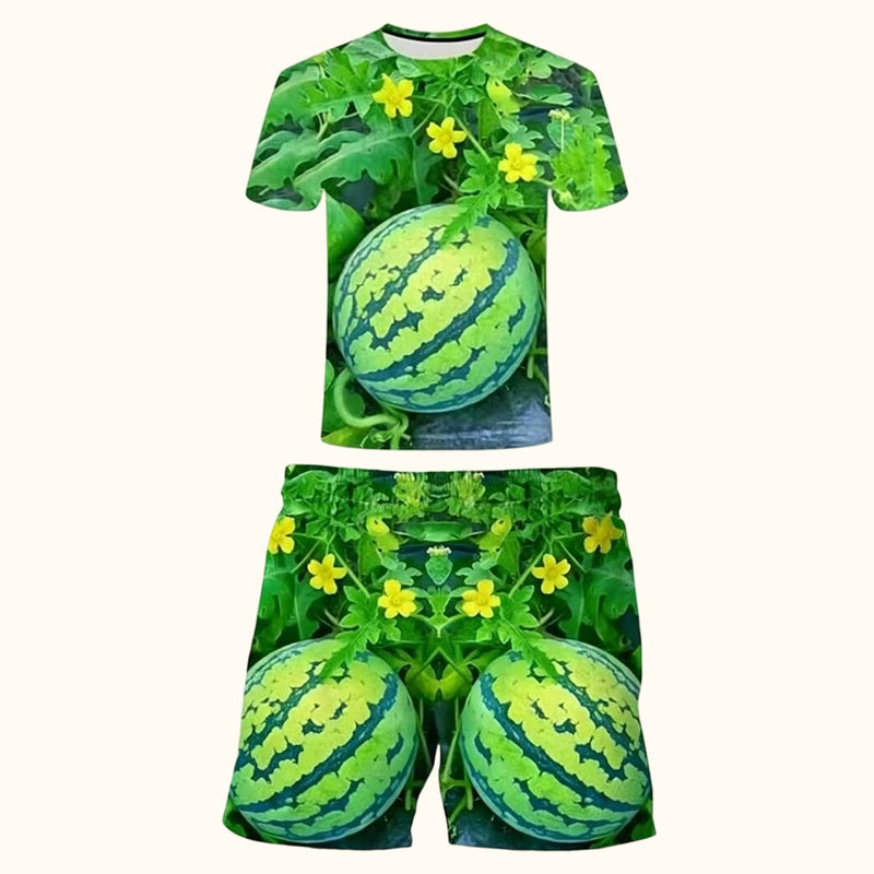 🍉 Lustiges T-Shirt-Set mit Wassermelonen-Motiv