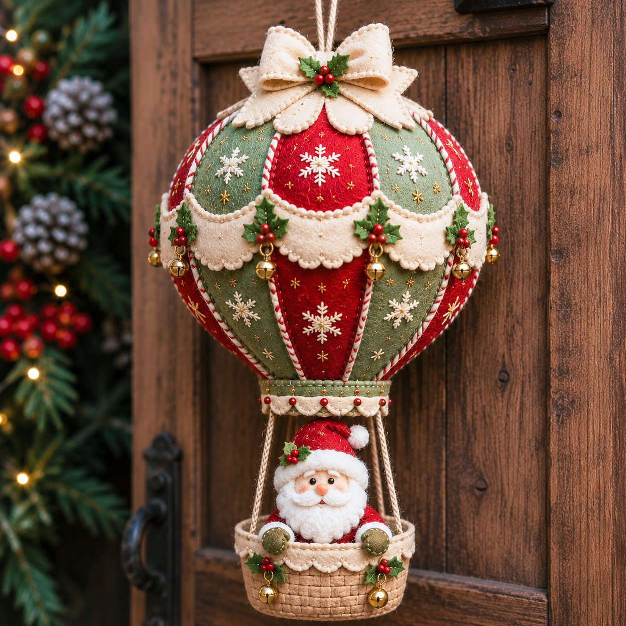 🎈 DIY-Bastelset für eine weihnachtliche Heißluftballon-Dekoration zum Aufhängen