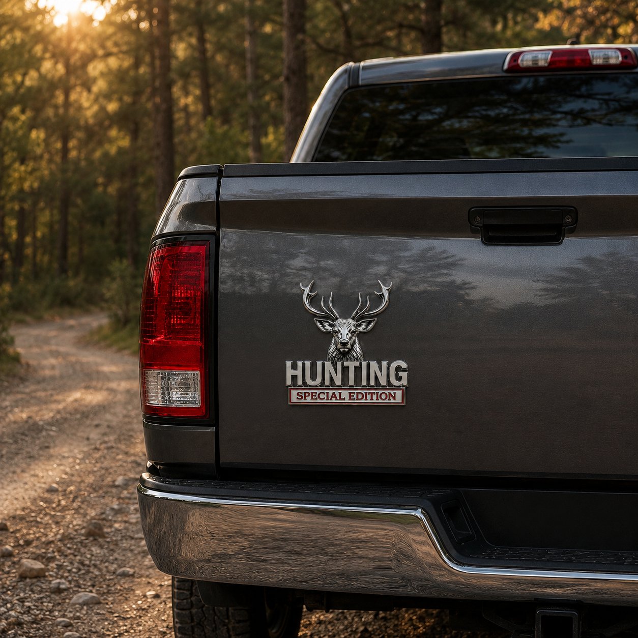 🦌 HUNTING Special Edition Emblem – Hochwertiges 3D-Metall-Autoemblem für Jagdbegeisterte