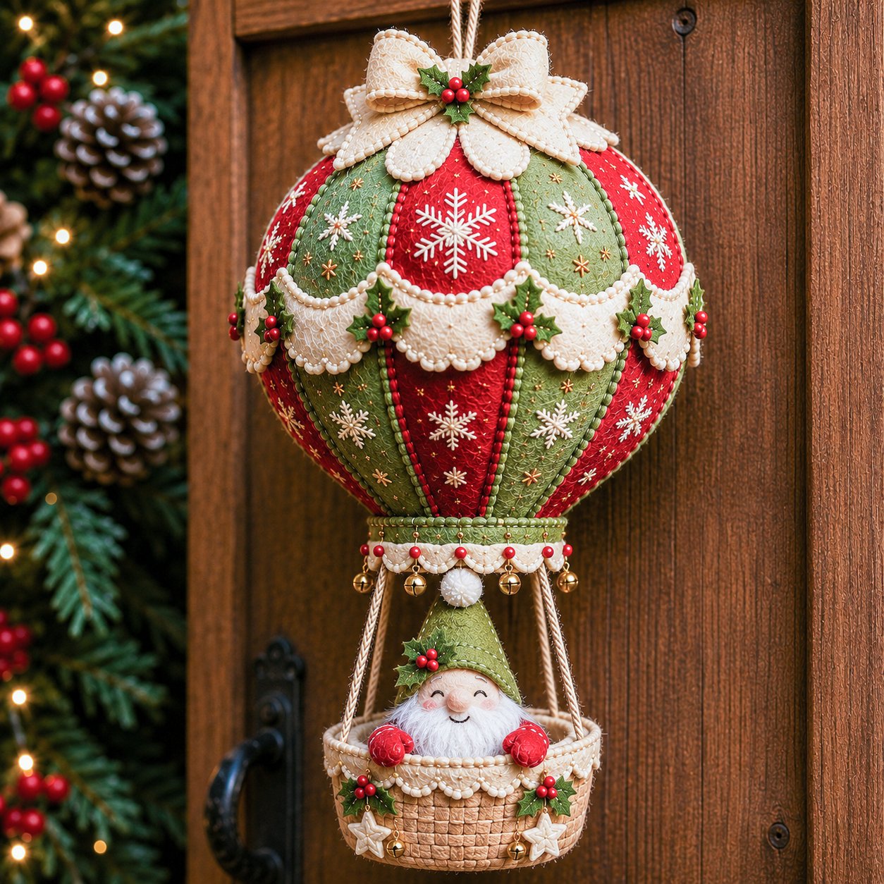 🎈 DIY-Bastelset für eine weihnachtliche Heißluftballon-Dekoration zum Aufhängen