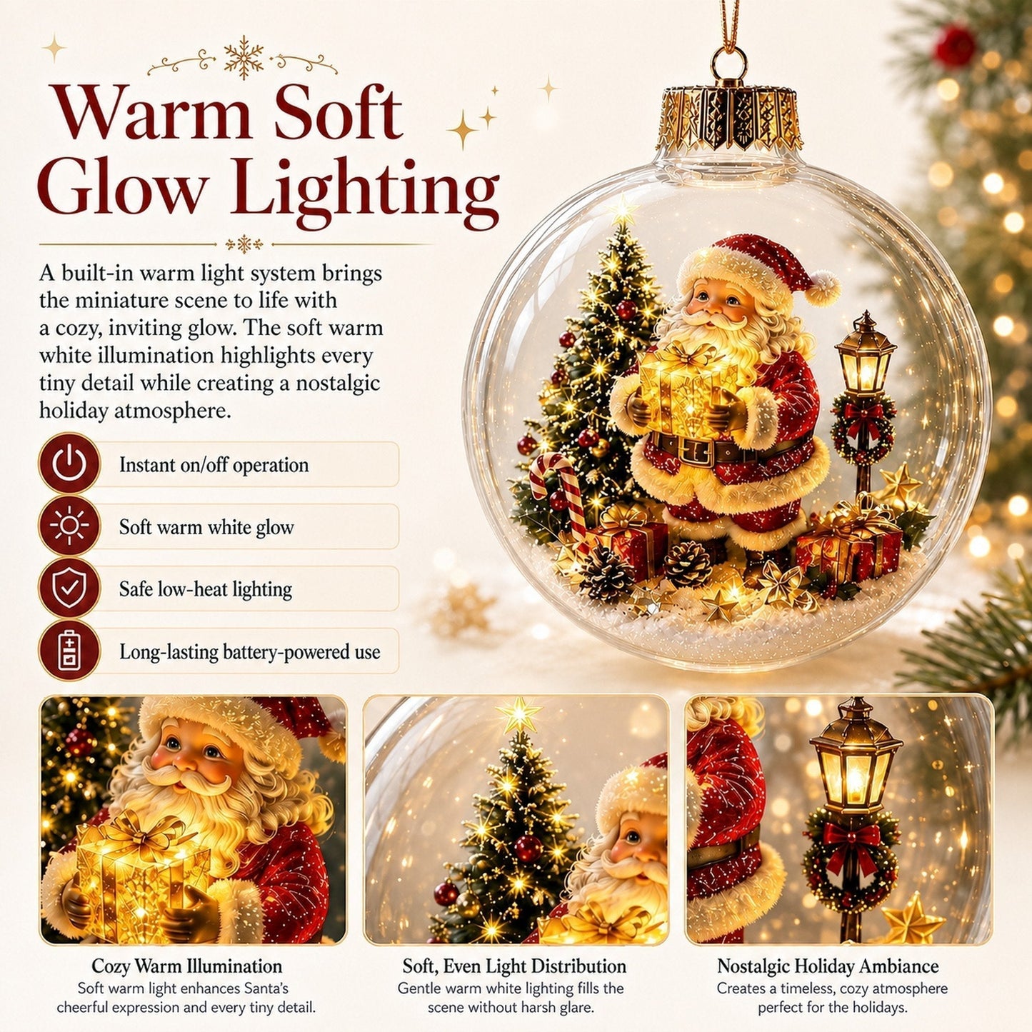 🎄Leuchtendes Weihnachts-Diorama-Ornament – Eine winzige Winterwelt in deiner Handfläche👼