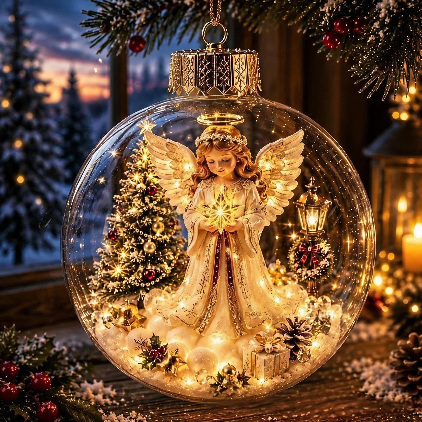 🎄Leuchtendes Weihnachts-Diorama-Ornament – Eine winzige Winterwelt in deiner Handfläche👼