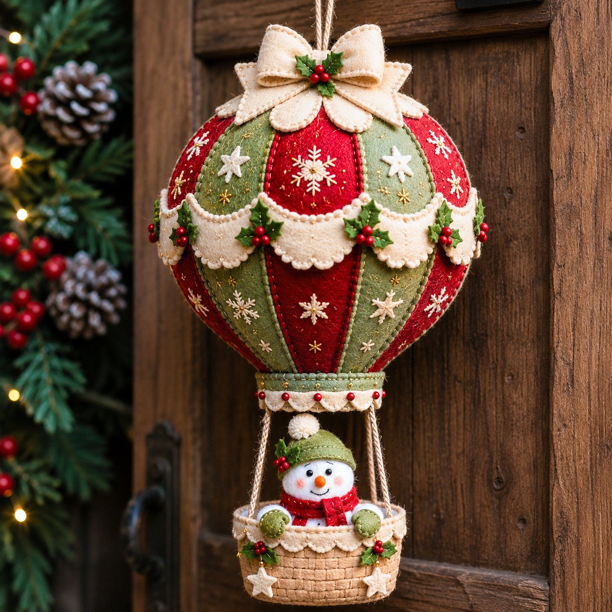 🎈 DIY-Bastelset für eine weihnachtliche Heißluftballon-Dekoration zum Aufhängen