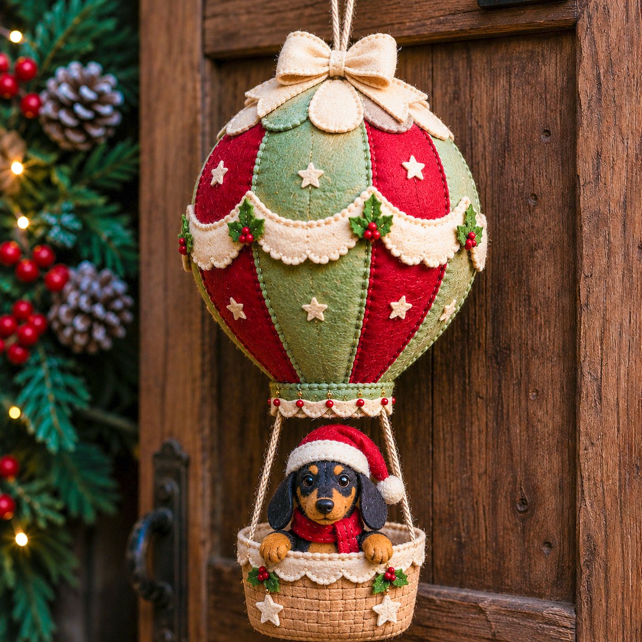 🎈 DIY-Bastelset für eine weihnachtliche Heißluftballon-Dekoration zum Aufhängen