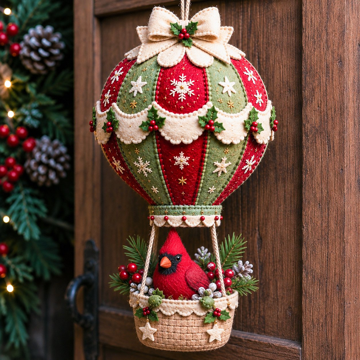 🎈 DIY-Bastelset für eine weihnachtliche Heißluftballon-Dekoration zum Aufhängen