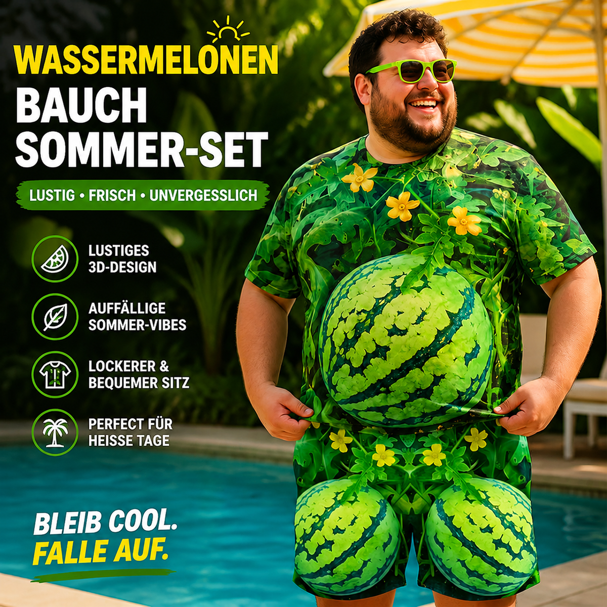 🍉 Lustiges T-Shirt-Set mit Wassermelonen-Motiv