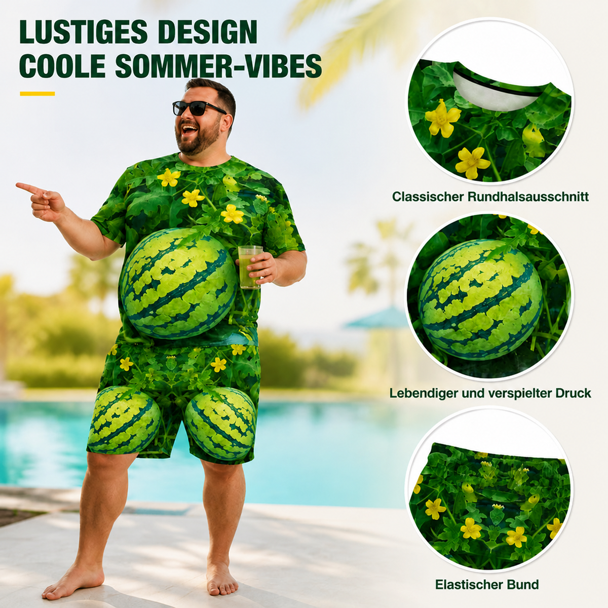 🍉 Lustiges T-Shirt-Set mit Wassermelonen-Motiv