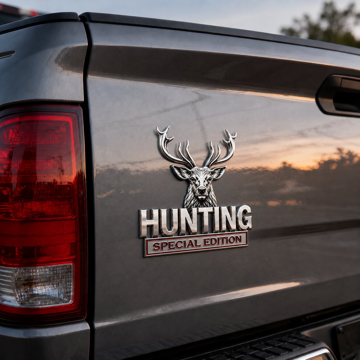 🦌 HUNTING Special Edition Emblem – Hochwertiges 3D-Metall-Autoemblem für Jagdbegeisterte