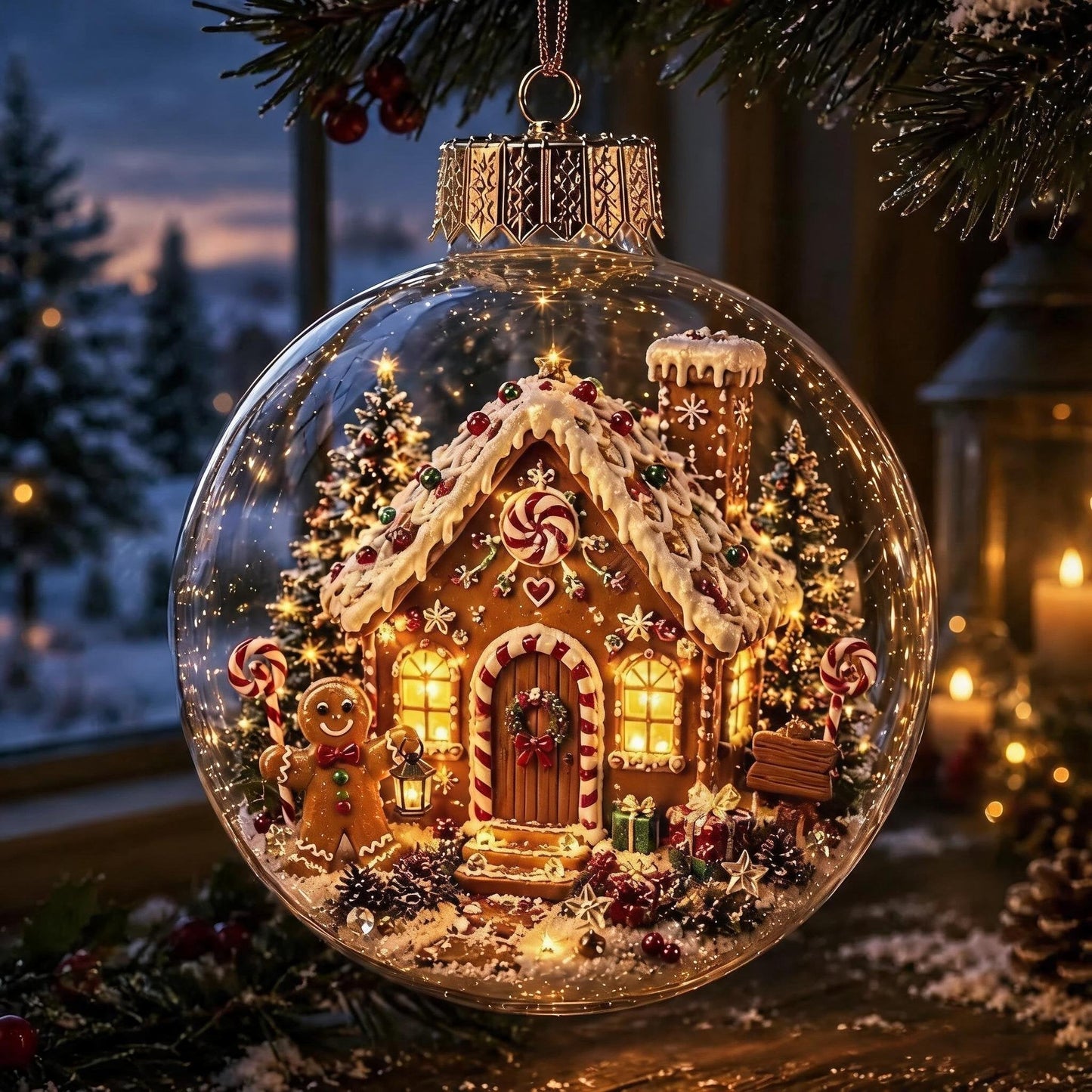 🎄Leuchtendes Weihnachts-Diorama-Ornament – Eine winzige Winterwelt in deiner Handfläche👼