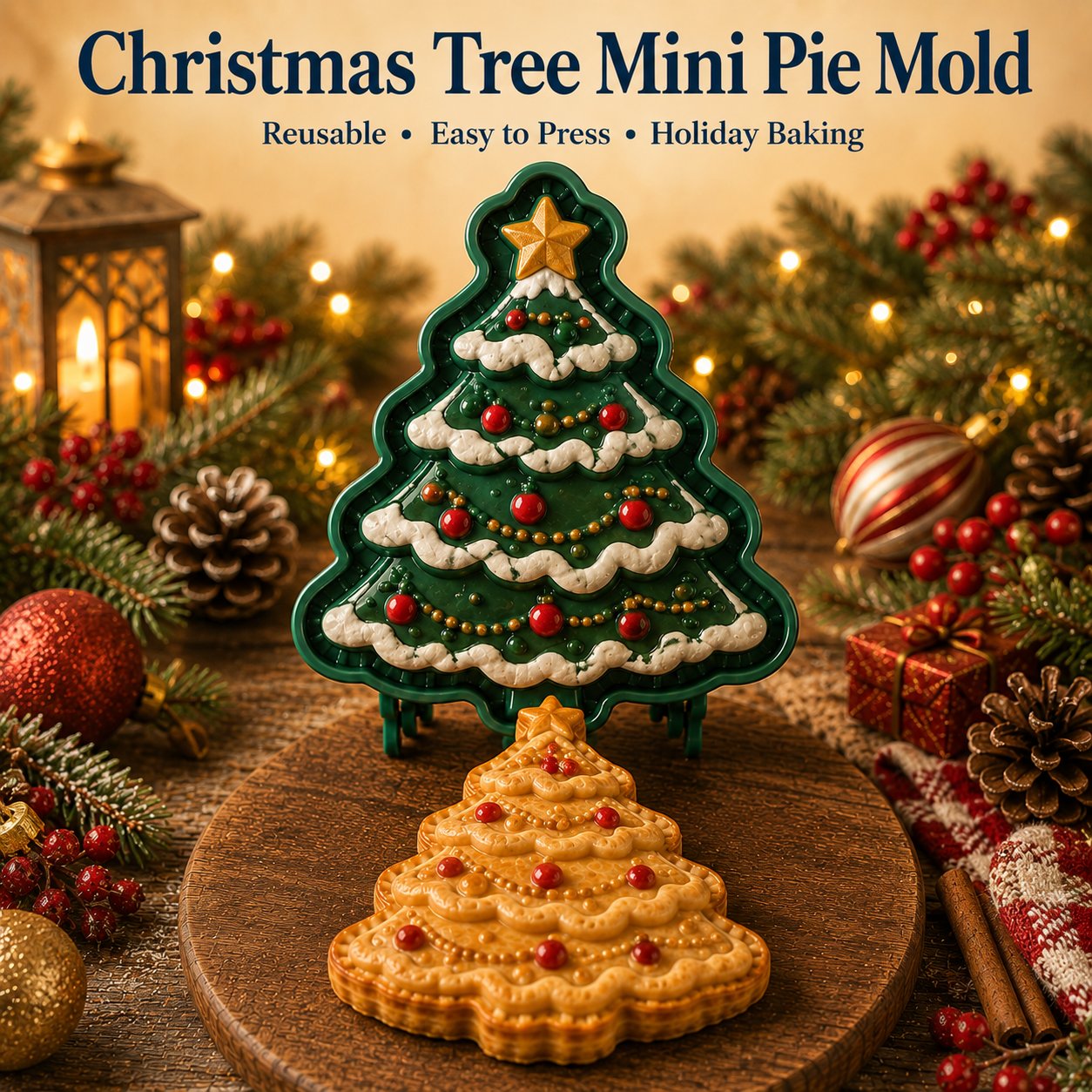 🎄 8-teilige Weihnachts-Mini-Törtchenform-Kollektion