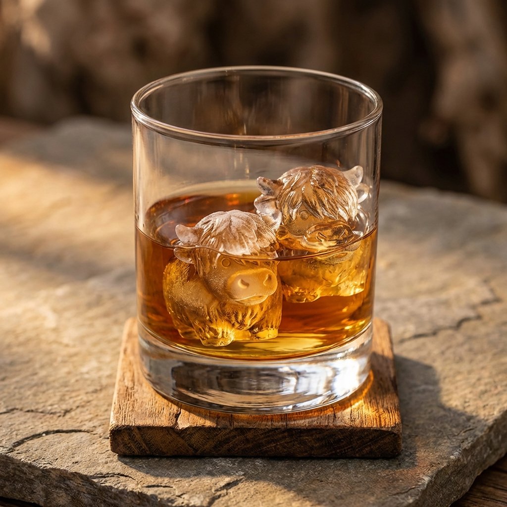 🐮 Mini-Eiswürfelform „Highland Cow“ – Niedliche 3D-Eiswürfel für Getränke, Partys und Geschenke