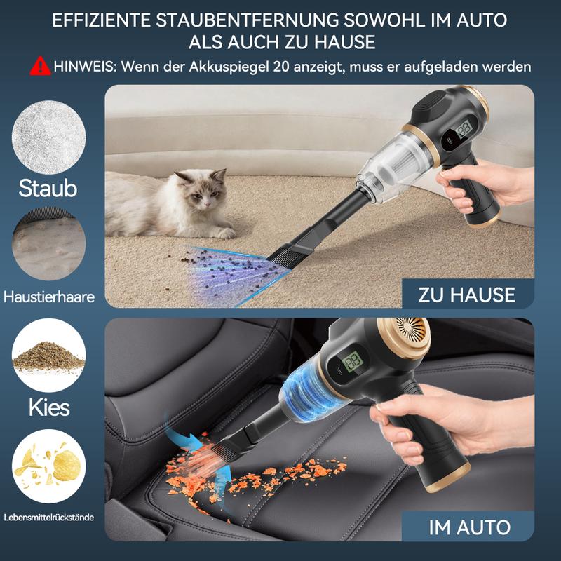 Akku-4-in-1-Handstaubsauger und Luftgebläse – tragbares, wiederaufladbares Reinigungsgerät