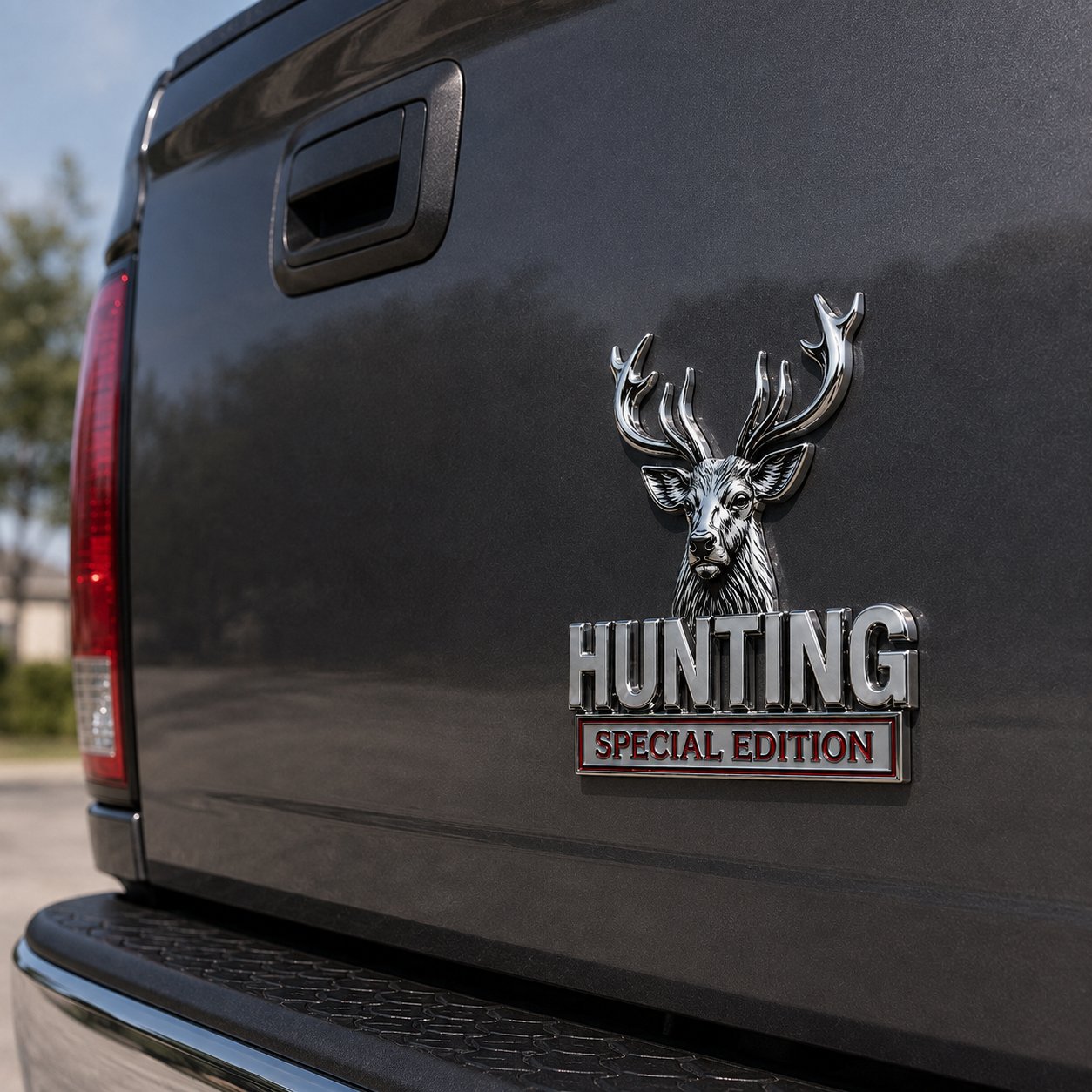🦌 HUNTING Special Edition Emblem – Hochwertiges 3D-Metall-Autoemblem für Jagdbegeisterte