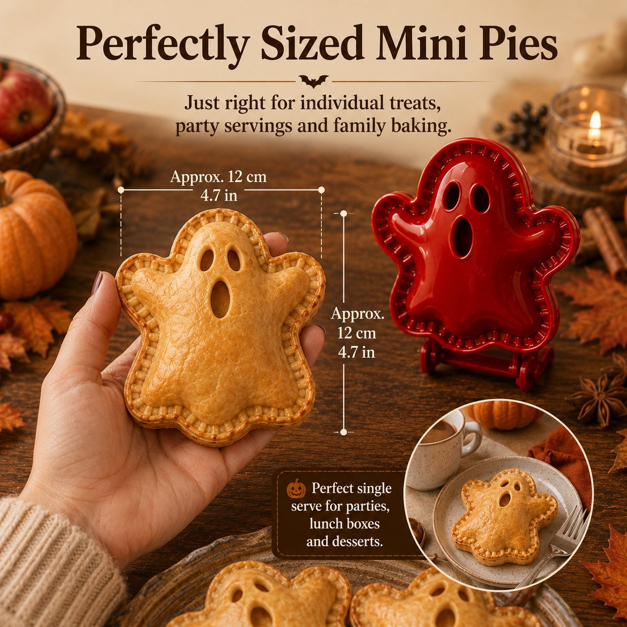 🎃 8-teiliges Halloween-Set mit Mini-Hand-Pie-Formen