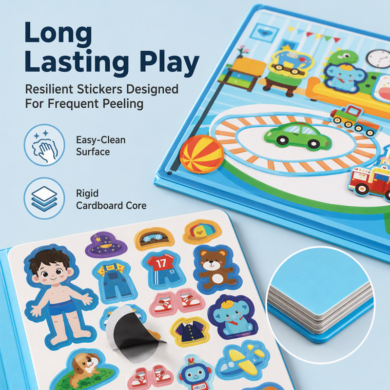🧩 🧒 Magnetisches Quiet-Book für Kinder – Faltbare Puzzle-Szenen, magnetisch und lehrreich – Fördert die Kreativität und das Lernen bei Jungen und Mädchen ✨